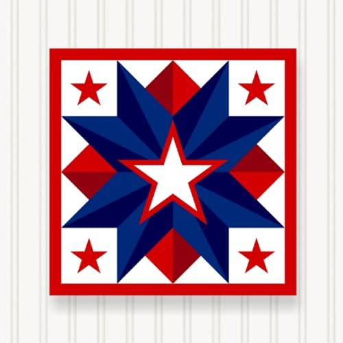 BQ096 BARN Quilt Block Outdoor Square | 6 Sizes | Outside Pattern | Wall Art | Yard Art | Barn Quilt Sign | Farm Quilt Design (11.5" x 11.5" 1 Sided)