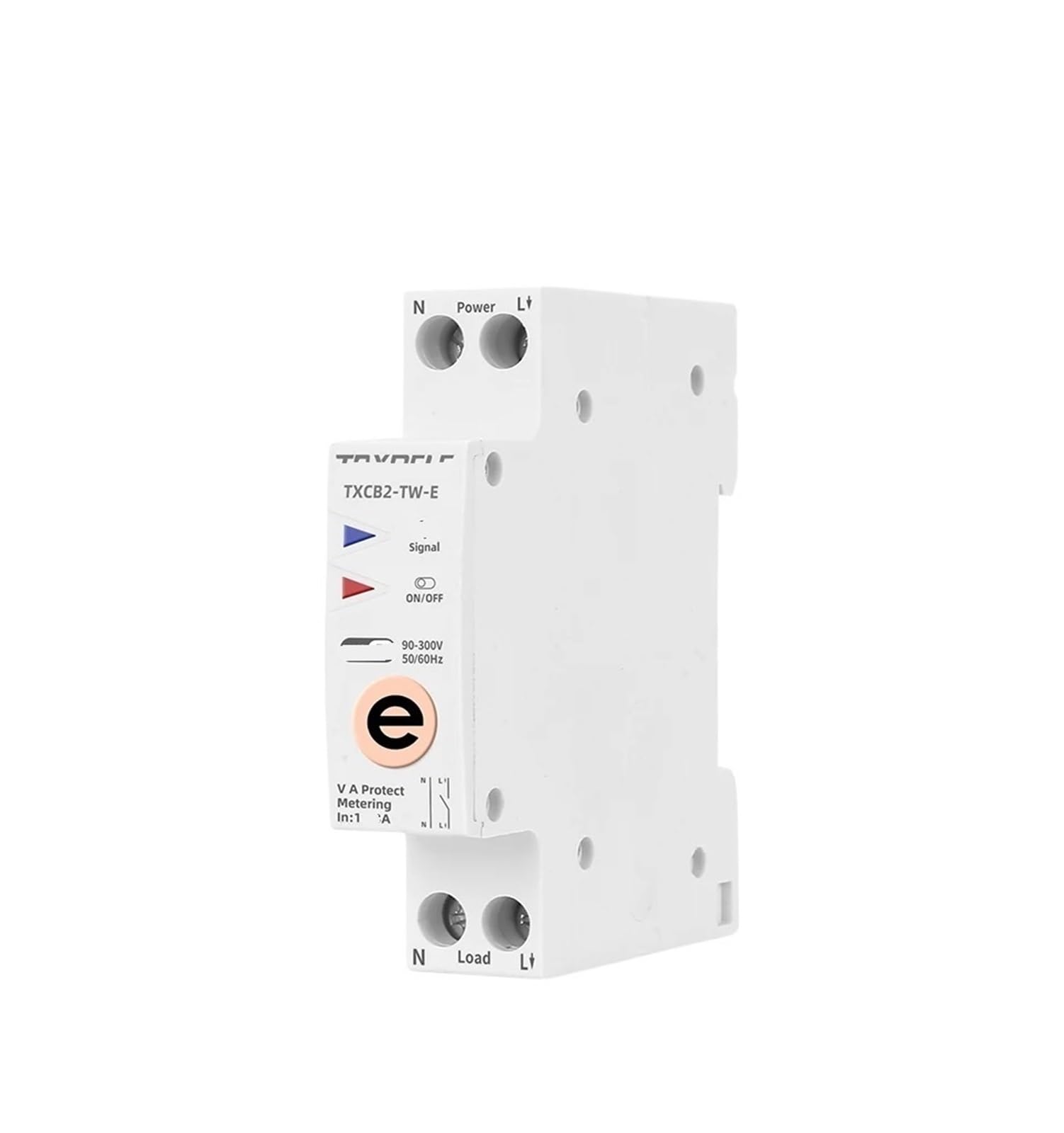 Disjoncteur intelligent 1P+N 40A avec compteur d'énergie KWh et protection VA
