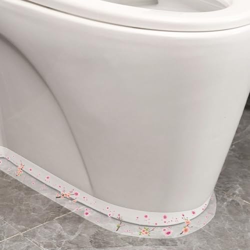 Image of Clear Caulk Tape Self Adhesive Sealant Strip 4.2 cm x 3m PVC Waterproof Sealing Tape Decorative Peach Blossom Caulk Sealant Tape for Kitchen Sink Wall Corner Bathtub Edge Protector