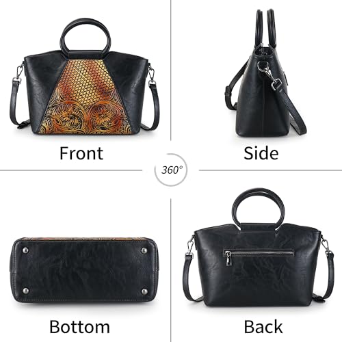 Women Satchel Handbags Crossbody Bag Top Handle Purse Medium Tote Bag Leather Shoulder Bag3