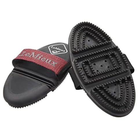 LeMieux Flexi Curry Comb for Horses - Black - Ergonomic Shape - Flexible - One Size Cover