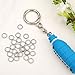 30pcs Split Rings, 8mm Stainless Steel Small Key Chain Mini Keychain Rings Split Open Jump Rings for Jewelry Making Metal Keyring Connectors Key Ring Attachment for Car Keys Craft Making