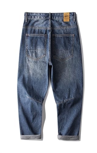 Jeans Pants Trouser Denim Splicing Design Sense High Street Men's Youth Handsome Style Versatile4