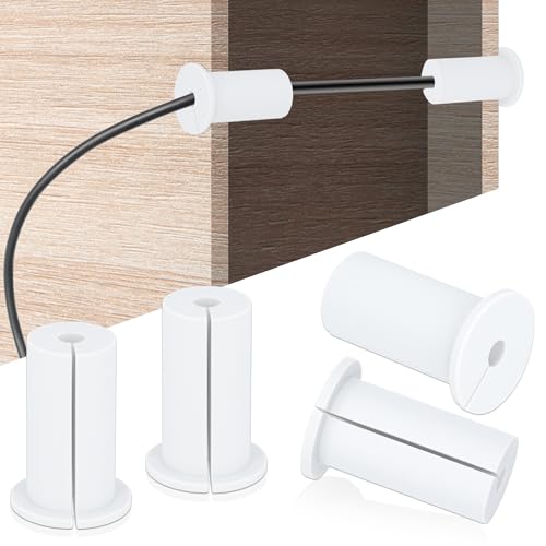 Kit di Instradamento Cavi per Starlink per Foro a Muro da 2,54cm, Alimentazione del Cavo Tramite Boccole Passacavo per Starlink Router Cavi ed Ethernet Adattatore (Bianco, Confezione da 4)