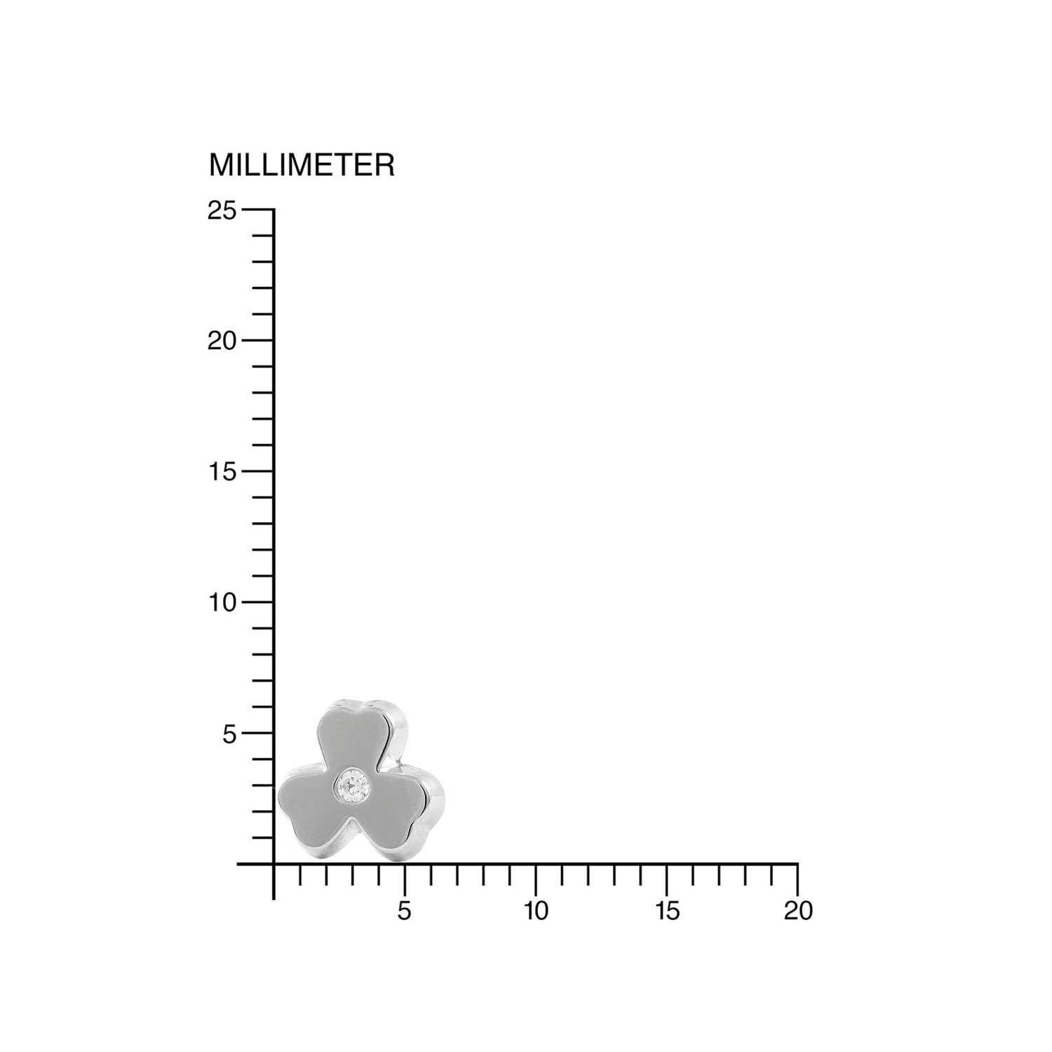 Damen & Kinder Klee Ohrstecker - Weißgold 9 Karat (375) - Geschenkbox - Garantiezertifikat