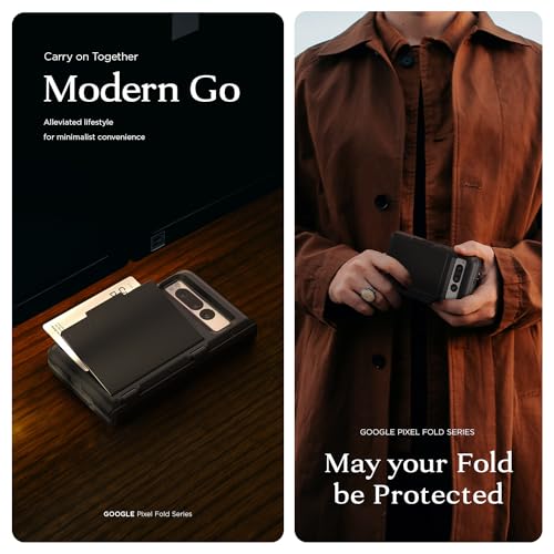VRS DESIGN Terra Guard Modern GO for Google Pixel Fold Case (2023), Premium Modern Neat Style Hinge Protection Card Case Compatible with Pixel Fold (Matte Black) by VRS DESIGN - Image 2