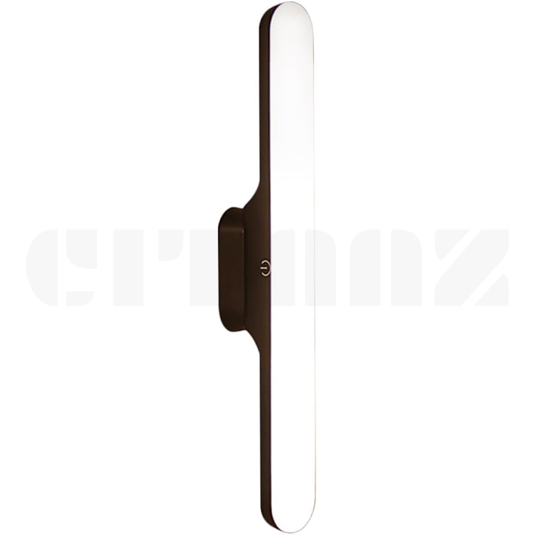 Citaaz Wall Lamp LED Indoor Wall Light with Switch Black Metal Hallway Lamp with Battery Rechargeable Wall Light for Children's Room Kitchen.