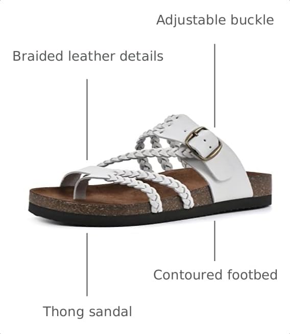 Image of White Mountain Women's Hayleigh Braided Footbed Sandal