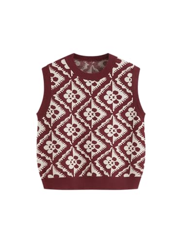 Image of CIDER Sweater Vest Women Sleeveless Cropped Sweaters Trendy Fall Outfits