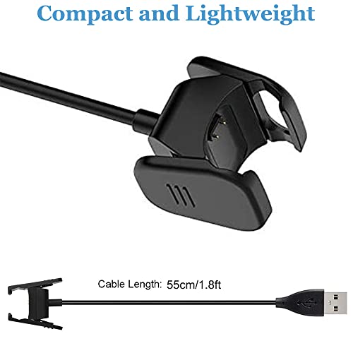 Threeeggs Clipe de carregador compatível com Fitbit Charge 4, adaptador de cabo de carregamento USB