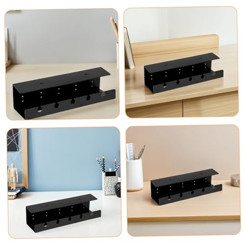 Étagère de rangement sous bureau SEWACC x2 pour gestion des câbles sans perçage - 3