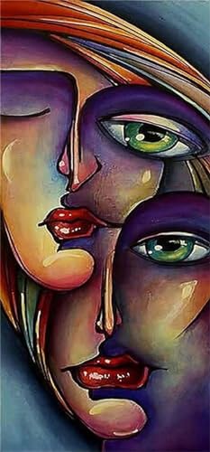 Diamond Painting abstrait femme 5D grand format 80x160cm