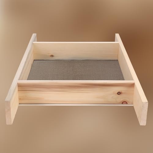 KOTARBAU® Sito Budowlane do Piasku - 3 X 3 MM - Sito Murarskie do Przesiewania Piachu - Ziemia - Żwir - Zaprawy - Drewniane