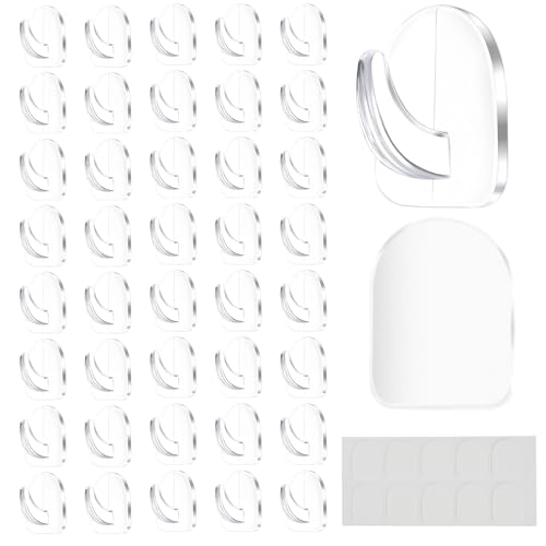 HJJMN 40 Ganchos De Pared Transparentes Autoadhesivos Para Colgar, Ganchos Adhesivos Extra Fuerte De Con Pegatinas Sin Marcas, Multifuncionales PequeñA Ganchos Adhesivos para Cocina, BañO, Dormitorio