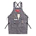 Fartuch Stolarski Fartuch Płócienny z Kieszeniami Fartuch Narzędziowy z Krzyżowym Paskiem dla Stolarzy Kowali Ogrodnicy Mechanika Grill