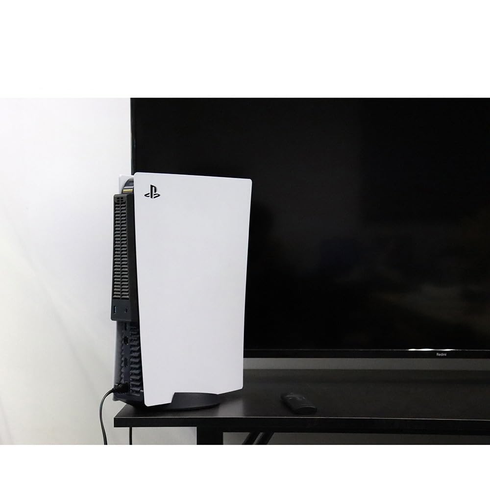 Ventola di raffreddamento per PS5, 4000 giri/min, per console PS5, ventola di raffreddamento silenziosa con hub USB 3.0, per versione disco PS5 e sistema di raffreddamento efficiente (nero)