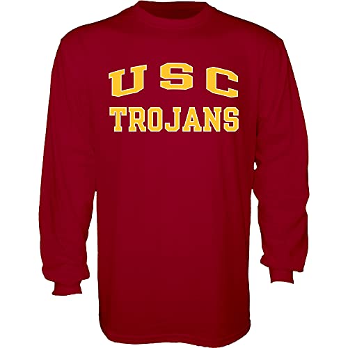 Blue 84 Men's USC Trojans Long Sleeve T-Shirt Arched Team Color, Team Color, Medium