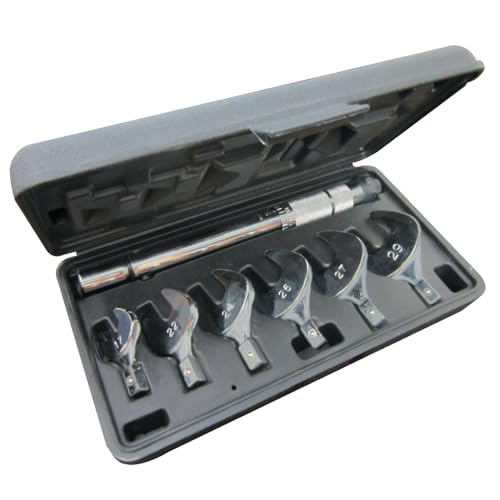 Mastercool 70078 Torque Wrench Kit, 10–75 Nm, R410A Flare Nut Tool, 6 Metric Heads (17, 22, 24, 26, 27, 29 mm) with Blow-Molded Case | Precision HVAC Torque Wrench | U.S.-Based Support by Mastercool - Used condition - US$52.17