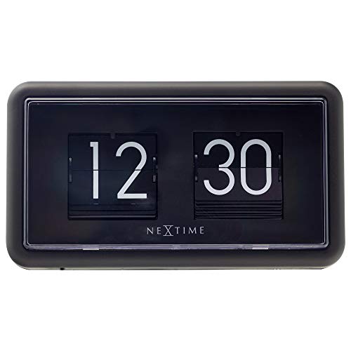 Horloge murale flip clock NeXtime noire pour décorer un mur vide - 7