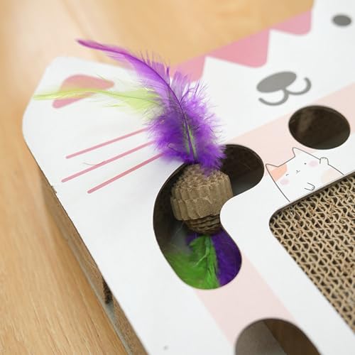 Scratteur en carton de chat avec gratteur de chat ondulé multi-trous - 7