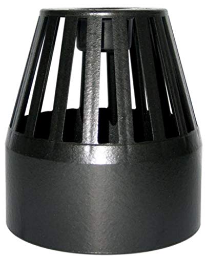 FLOPLAST 110mm Ring Seal Vent Terminal - Black - Pack of 2