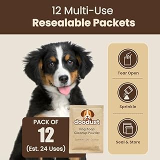 HOUNDGAMES Dog Poop Powder, Hardener, Solidifier, Drying Powder, Absorbent, Desiccant, Biodegradable, Pet-Safe, Poop Freeze, Dissolver for Yard