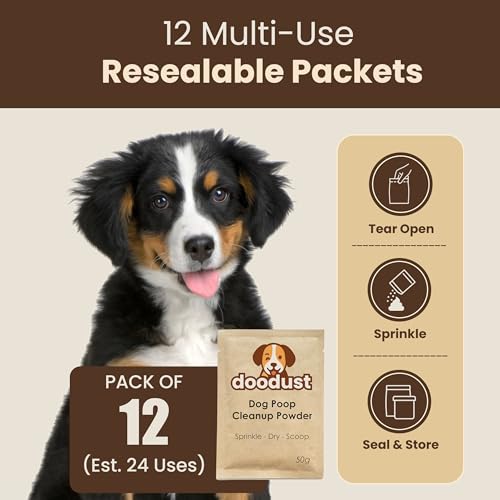 Doodust Dog Poop Clean Up Powder, Poop Hardener & Yard Cleaner, Biodegradable, Pet-Safe, Stops Odor and Makes Pickup Easy - Image 4