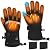 Figcays Heated Gloves for Men and Women, Rechargeable Electric Gloves with 5000mAh Battery, 3 Heat Settings, Waterproof & Windproof Winter Gloves for Skiing, Cycling, Motorcycle, Hiking – Size M