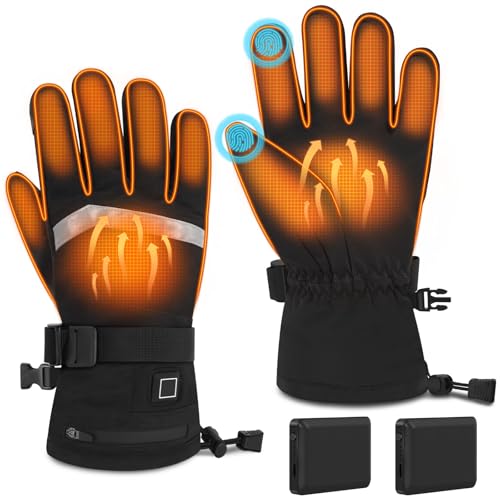 Figcays Heated Gloves and Women, Rechargeable Electric