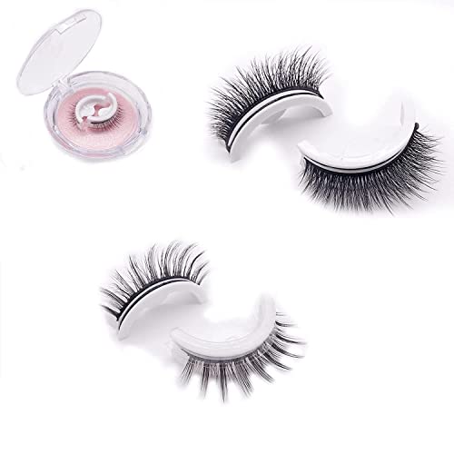 2 par återanvändbara självhäftande ögonfransar utan lim, ögonfransar Återanvändbara självhäftande ögonfransar utan lim, vattentät och återanvändbart självhäftande ögonfransar Inget lim for kvinnor och