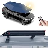 EpyGnom Tenda Parasole per Auto Completamente Automatica con Telecomando per Portapacchi, Ombrellone da Tetto Elettrico, Telo Copriauto Pieghevole e Impermeabile per Tutte Le Stagioni Blue
