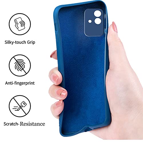 Image of A rtistque Liquid TPU Silicone Matte Shockproof Flexible with Camera Protection Soft Back Cover Case for Realme Narzo 50i - Blue