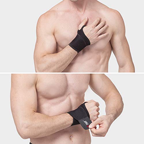 Wrist Brace Thumb Hand Support Compression Carpal Tunnel Splint for Weight Lifting Powerlifting Sports and Arthritis Pain Relief 2 Pack - Thumbnail 4