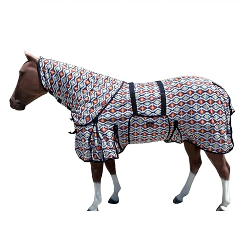Image of HILASON Horse Fly Sheet UV Protect Breathable Mesh Bug Mosquito Spring | Summer Horse Rug | Fly Rug