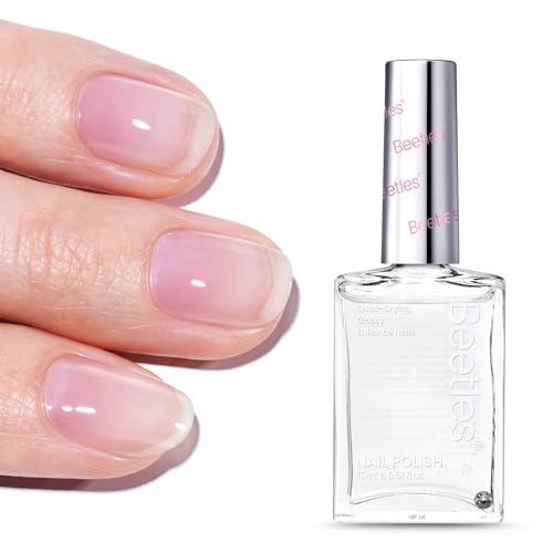 Beetles Nail Strengthener - Clear Nail Concealer Fast Air Dry Clear Air Dry Nail Growth for Damaged Uneven Nails Fingernail Polish Imperfection Masking for Sheer Shine DIY Manicure Salon Quality