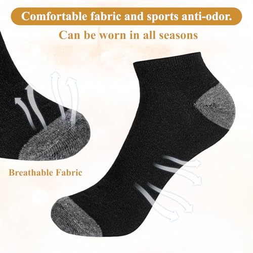 30 Pairs Ankle Socks for Men and Women, Breathable Casual Low Cut Short Socks, Mini Crew Ankle Sock Quarter, Sock Size 10-133