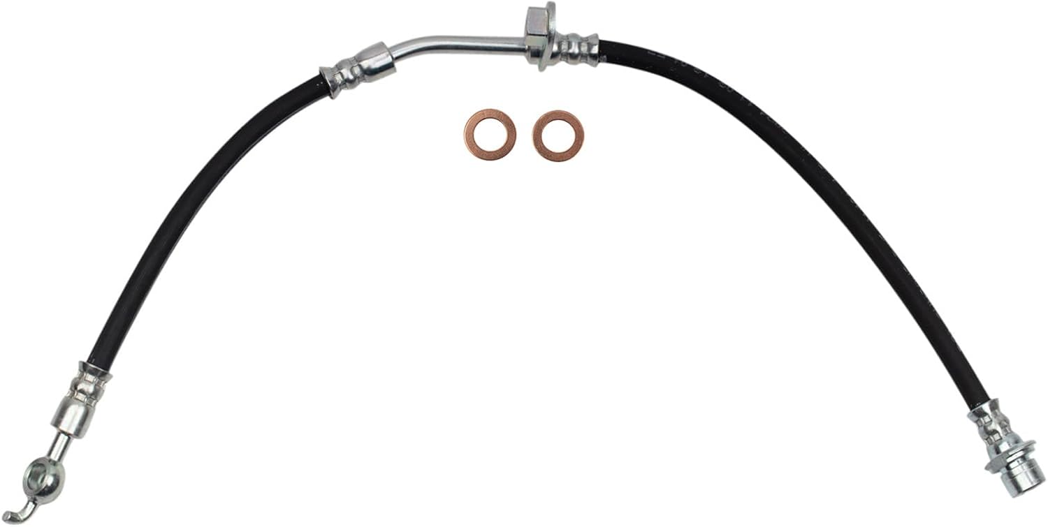 TRQ Front Left Brake Hose Driver Side Compatible with 2008-2014 Scion xD 2012-2017 Toyota Prius C 2007-2013 Yaris