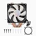 Garsentx Ventola di Raffreddamento CPU 4 Radiatore di Raffreddamento CPU 3pin 12VDC Radiatore di Raffreddamento con Magic Light per CPU Intel/AMD