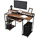 TOPSKY Computer Desk with Storage Shelves/Keyboard Tray/Monitor Stand Study Table for Home Office (Industrial/Rustic Brown)