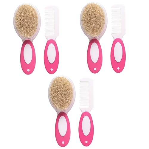 ifundom 6 Pcs 1 Baby Scalp Brush Cradle Cap Remover Newborn Hair Care Brush Gentle Head Massager Soft Infant Hair Comb Set