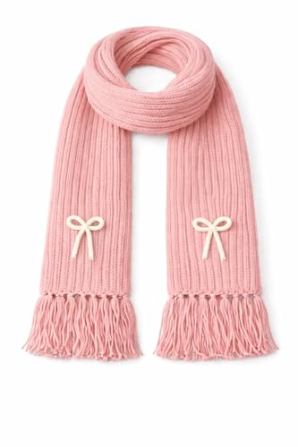 Image of KB STAR Cute Bow Women Casual Luxurious Premium Checkered Acrylic Woolen Muffler /Scarf /Stole for Winter