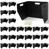 24-Pack Plastic Desk Dividers for Students, Privacy Folders for Students - Durable & Easy-to-Clean Privacy Panels with 40 Labels & Light Holes, Testing Dividers for Classroom - Classroom Must-Haves
