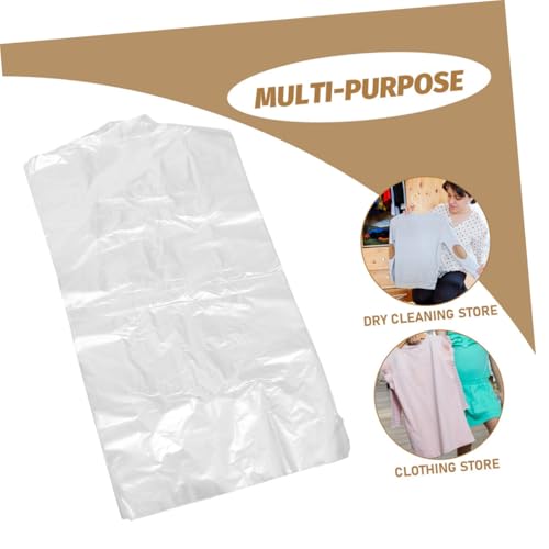 Mobestech 40pcs Transparent Plastic Garment Bags Clothing Covers for Dust for Suits and Lightweight and Storage for Travel and Dry Cleaning2