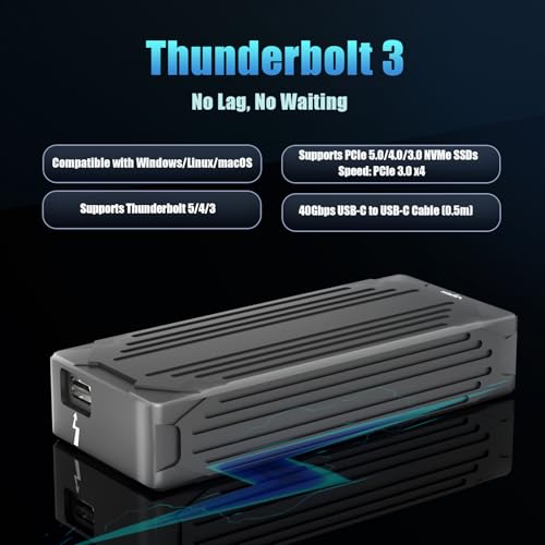GLOTRENDS ST5109 Enclosure SSD NVMe M.2 Thunderbolt 40Gbps miniatura 3