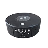 Design 2,4 en 1, chargeur sans + haut-parleur Bluetooth.