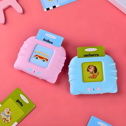 Cartões Educativos Para Crianças - Tradutor de Palavras Português e Inglês (Azul)