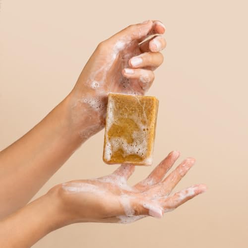 Image of Agapi Sikkim | Handcrafted In Sikkim Turmeric soap Bar For Brighter Skin | Enhanced with Beeswax & Almond Oil | Nourishing Coconut & Cocoa Butter |Natural - 100gm