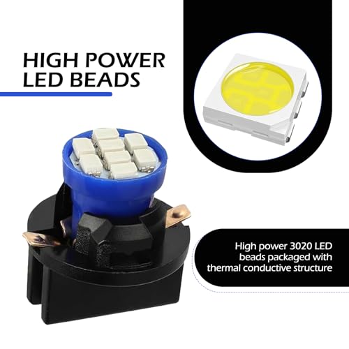10 piezas lámparas LED T10 194 168 azules para tablero miniatura 4