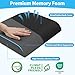 TranquilRelax Large Seat Cushion, Memory Foam Cushion for Long Sitting Hours on Office Chair, Car Seat, Non-Slip Chair Pad for Sciatica, Coccyx, Tailbone Pain Relief & Post-Surgery Recovery (Black)
