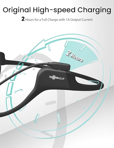 Sinoacc Oplaadkabel voor AfterShokz Aeropex AS800 & OpenComm ASC100SG, Shokz OpenRun & OpenRun Pro S810 Magnetische Vervanging 3.3Ft USB Oplader Kabelsnoer voor AfterShokz Beengeleiding Hoofdtelefoon - Afbeelding 4